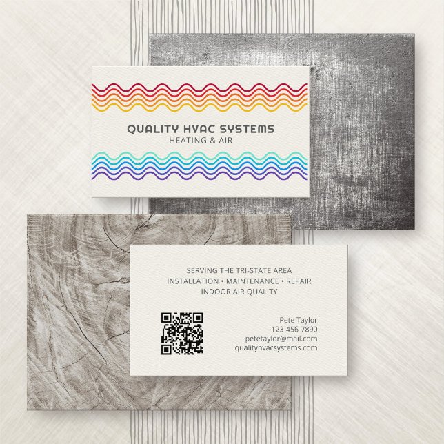 Heating Air Conditioner Repair HVAC Business Card (Creator Uploaded)