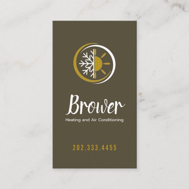 Heating & Air Conditioning, Cooling, Repair Business Card (Front)