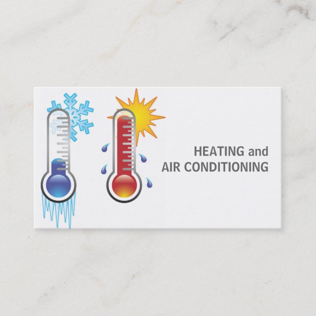 Heating and Air Conditioning Business Card (Front)