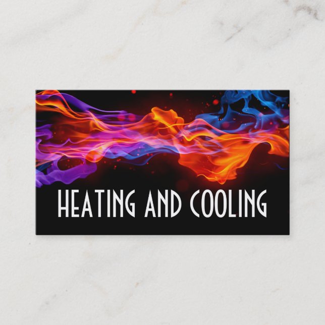 Heating and Air Conditioning Business Card (Front)