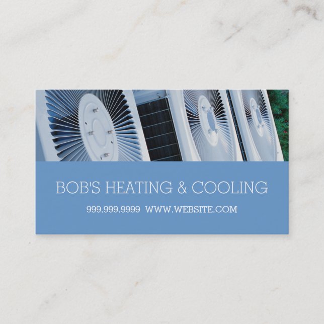 Heating and Air Conditioning Business Card (Front)