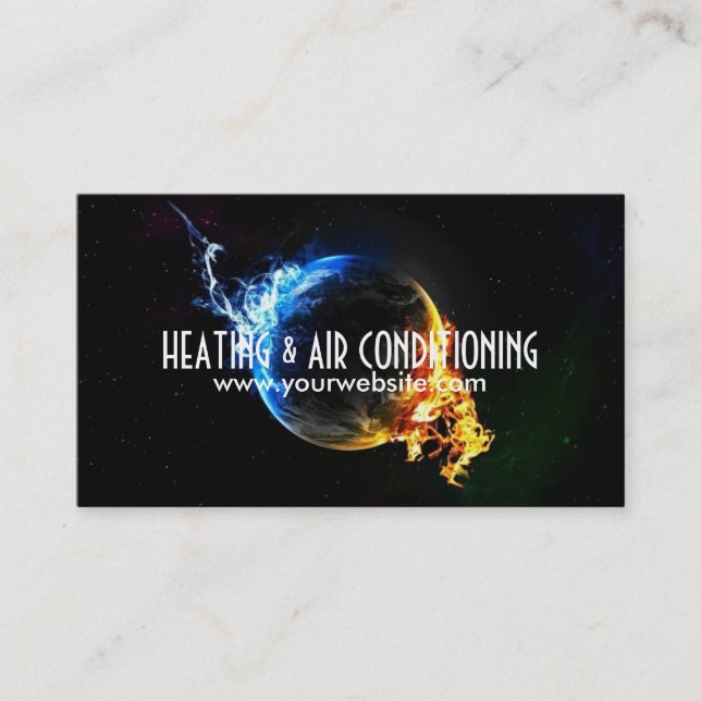 Heating and Air Conditioning Business Card (Front)