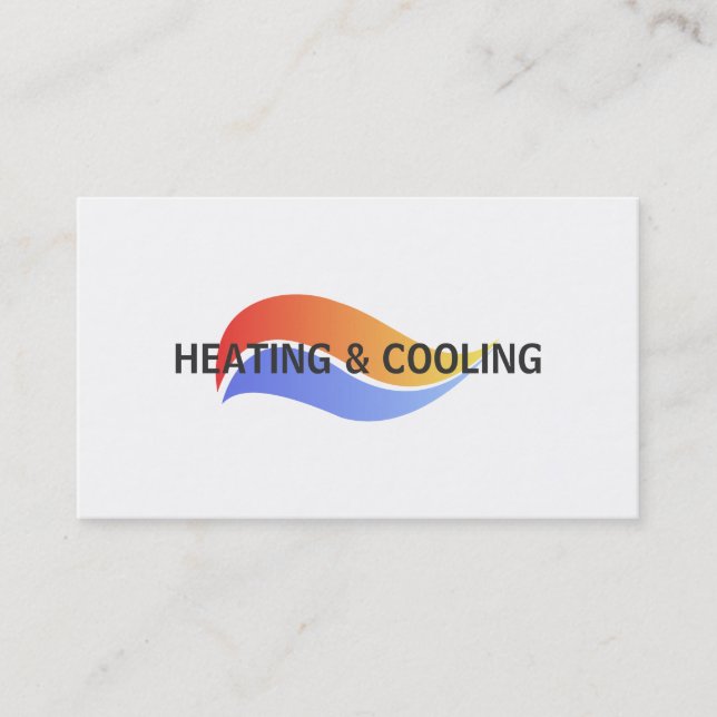 Heating and Air Conditioning Cooling Business Card (Front)