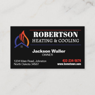 Heating and Cooling HVAC Business Card
