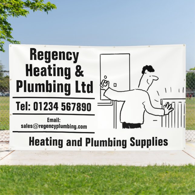 Heating and Plumbing Banner (Outside)