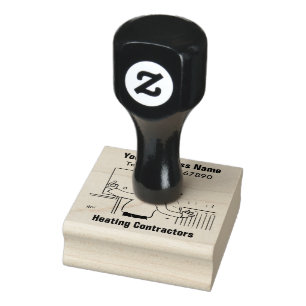 Heating Contractors & Plumbing Rubber Stamp