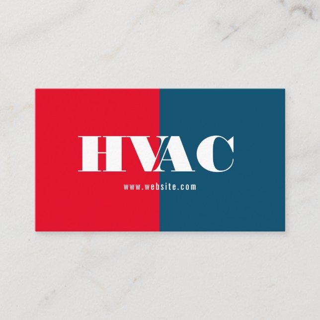 Heating & Cooling , Air Conditioning HVAC Business Business Card (Front)