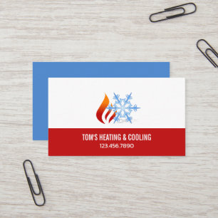 Heating & Cooling ,Air Conditioning HVAC  Business Business Card