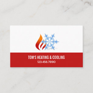 Heating & Cooling ,Air Conditioning HVAC  Business Business Card