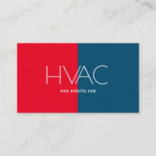 Heating & Cooling , Air Conditioning HVAC Business Business Card