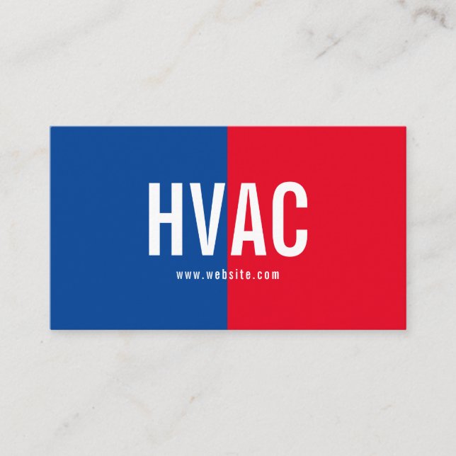 Heating & Cooling , Air Conditioning HVAC Business Card (Front)
