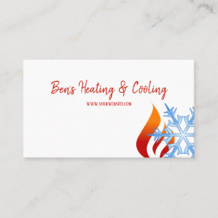 Heating & Cooling , Air Conditioning HVAC Business Card