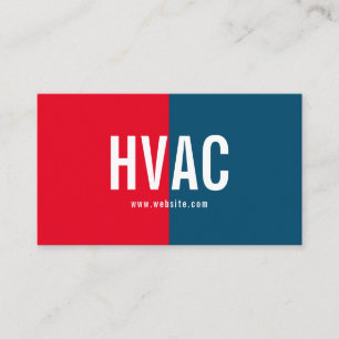 Heating & Cooling , Air Conditioning HVAC Business Card