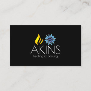 Heating & Cooling , Air Conditioning HVAC Business Card