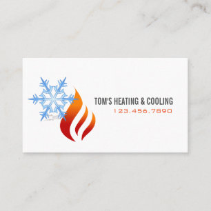 Heating & Cooling , Air Conditioning HVAC Business Card