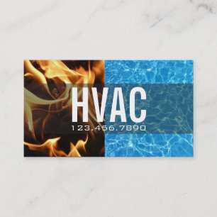 Heating & Cooling , Air Conditioning HVAC Business Card