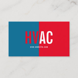 Heating & Cooling , Air Conditioning HVAC Business Card