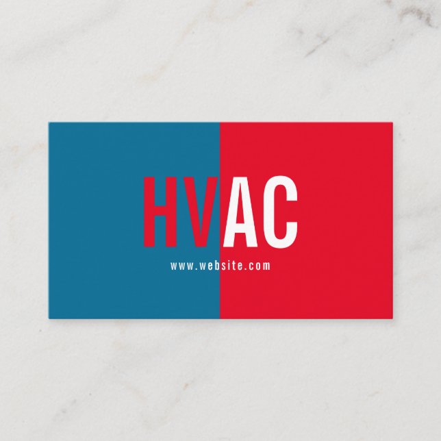 Heating & Cooling , Air Conditioning HVAC Business Card (Front)