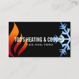 Heating & Cooling , Air Conditioning HVAC Business Card