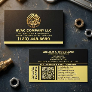 Heating & Cooling & Air Conditioning   Luxury HVAC Business Card