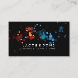 Heating Cooling Systems  Red Blue Dots Business Card
