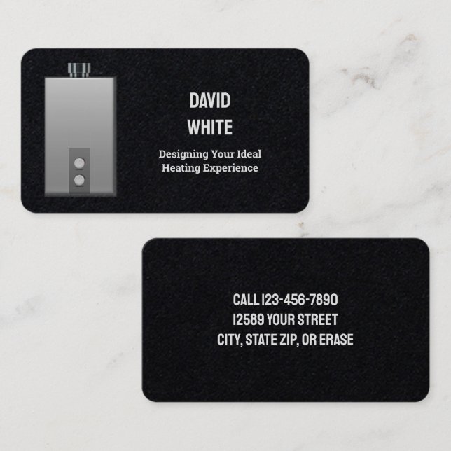 Heating Engineer Business Card (Front/Back)
