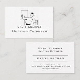 Heating Engineer with Illustration Business Card