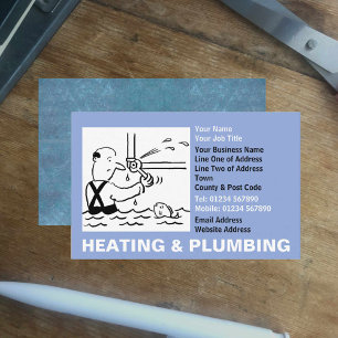 Heating & Plumbing Cartoon Business Card