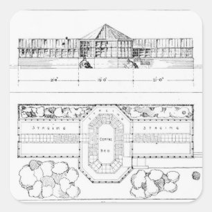 Heating system for a Hothouse, Conservatory and Gr Square Sticker