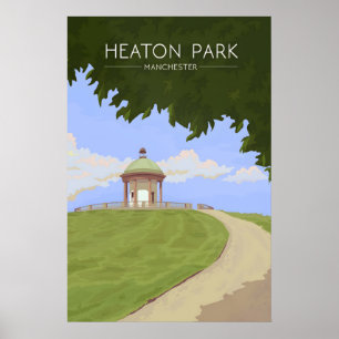 Heaton Park Manchester Travel Poster