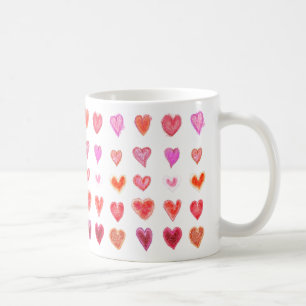 Heats in pastels coffee mug
