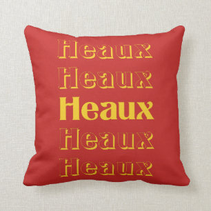 Heaux Heaux Heaux Cajun Louisiana Christmas Cushion