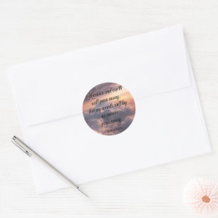 Heaven and Earth Christian Scripture Classic Round Sticker