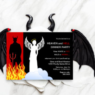 Heaven And Hell Dinner Party Invitation