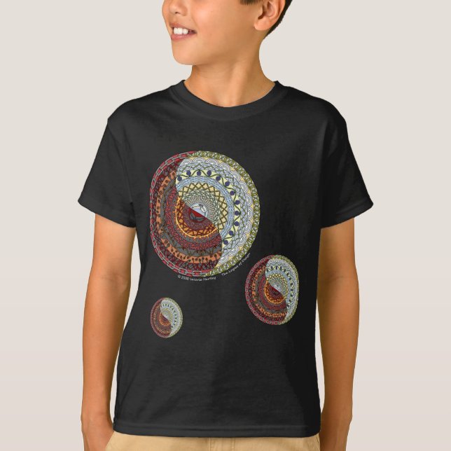 Heaven and Hell Kid's and Baby Dark Shirt (Front)