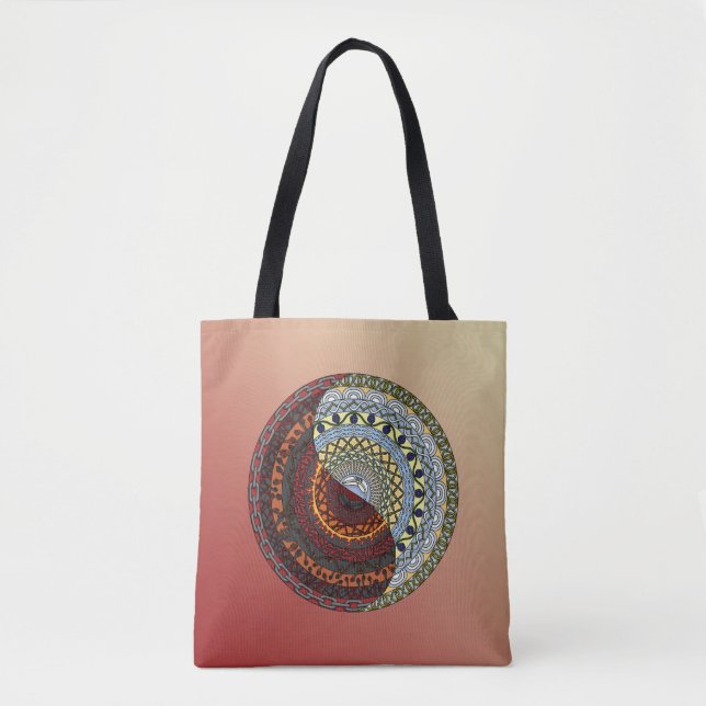Heaven and Hell Mandala All-Over-Print Bag (Front)