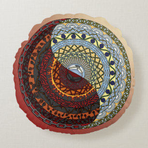 Heaven and Hell Round Pillow