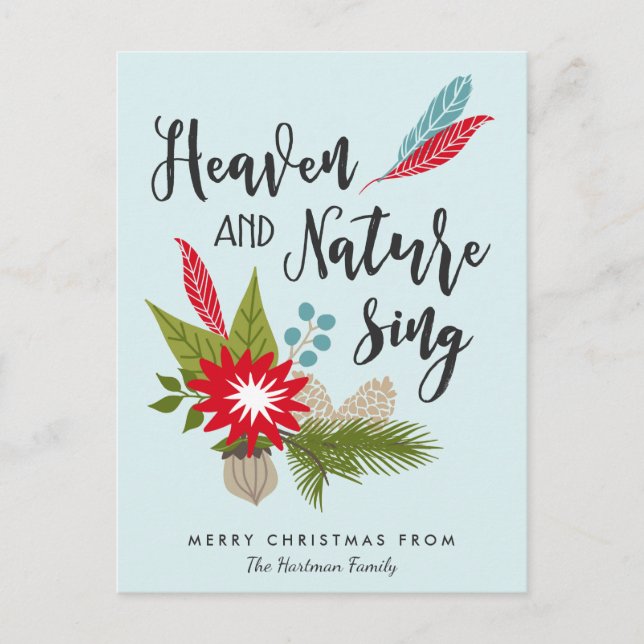 Heaven and Nature Sing | Christmas Postcard (Front)