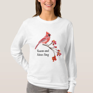 Heaven and Nature Sing Red Cardinal Holiday T-Shirt