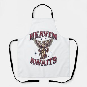Heaven Awaits Gothic Angel Vintage Engraving Shirt Apron