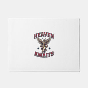 Heaven Awaits Gothic Angel Vintage Engraving Shirt Doormat