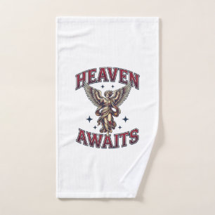 Heaven Awaits Gothic Angel Vintage Engraving Shirt Hand Towel