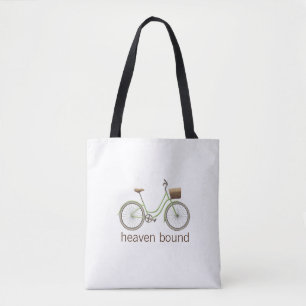 Heaven Bound Vintage Bike & Hot Air Balloon Tote Bag