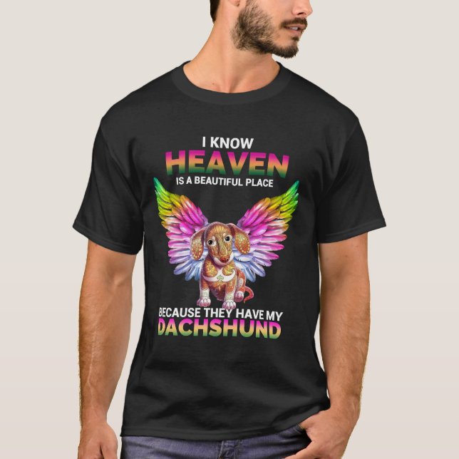 Heaven Dachshund T-Shirt (Front)