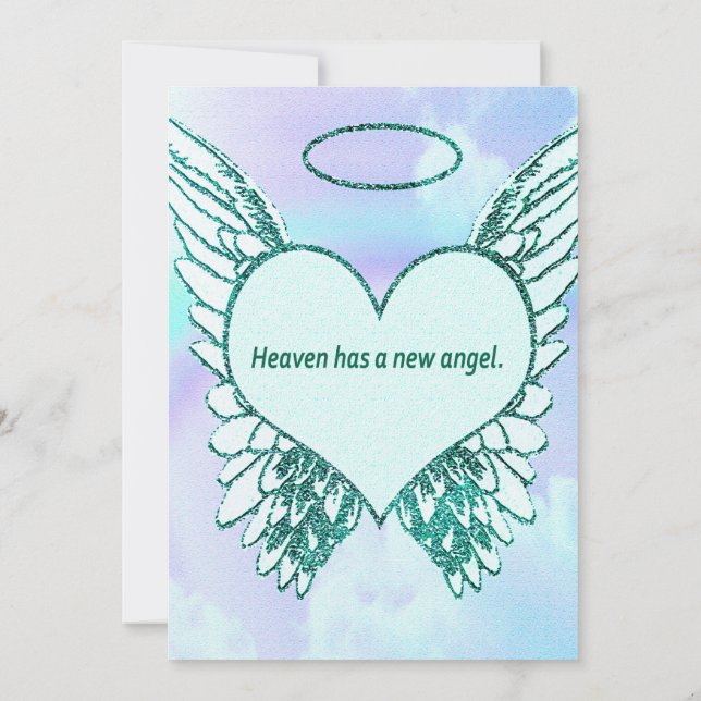 Heaven has a New Angel Invitation (Back)
