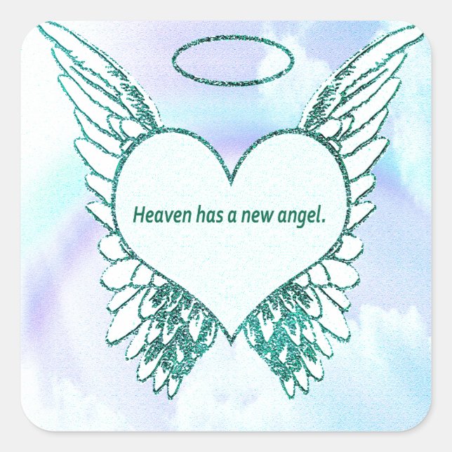 Heaven has a New Angel Square Sticker (Front)