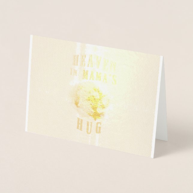 Heaven In Mama's Hug orangutans Happy Mother's Day Foil Card (Front)