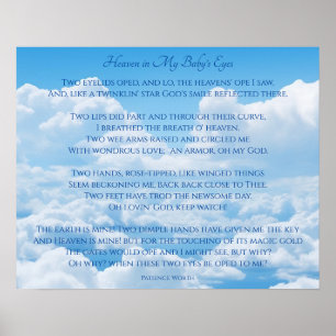 Heaven in My Baby's Eyes Poem Poster