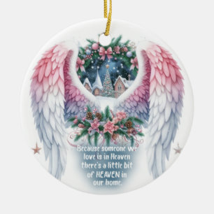 Heaven in our home Angel Wings Ceramic Ornament