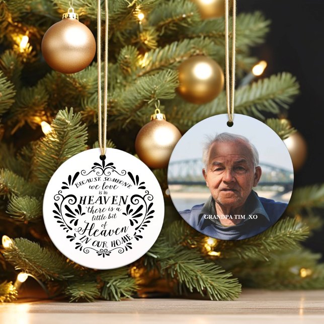 Heaven in our Home...Customised Memorial Photo Ceramic Ornament (Creator Uploaded)